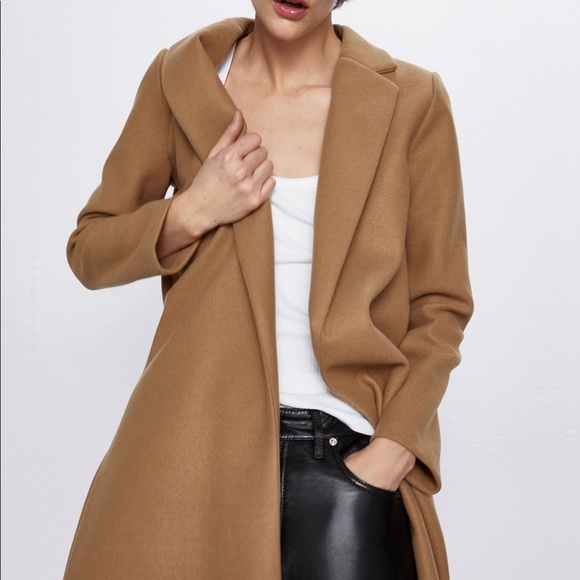 Zara Jackets & Coats | Zara Camel Coatigan Nwt | Poshmark